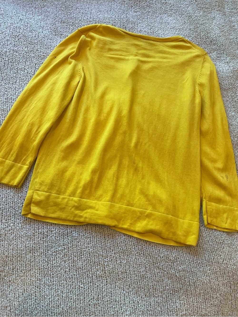 Talbots Bright Yellow Button-Front Cardigan - size medium - Picture 3 of 6